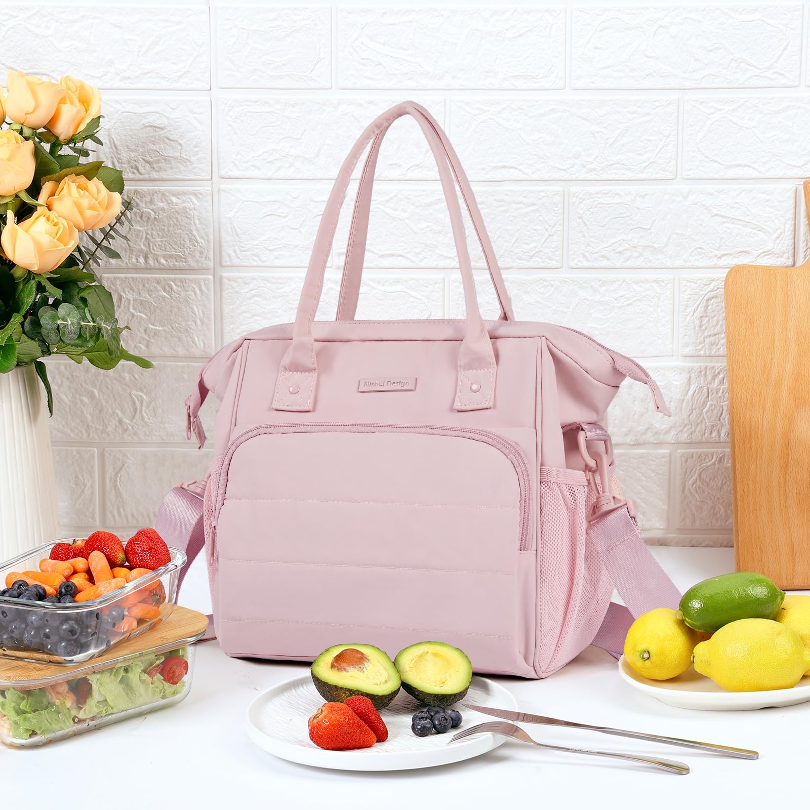 Compact lightweight NISHEL insulated tote bag for work and picnics