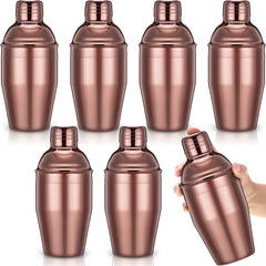Nitial 6 Pcs Bar Cocktail Shaker Rose Gold 8 oz set