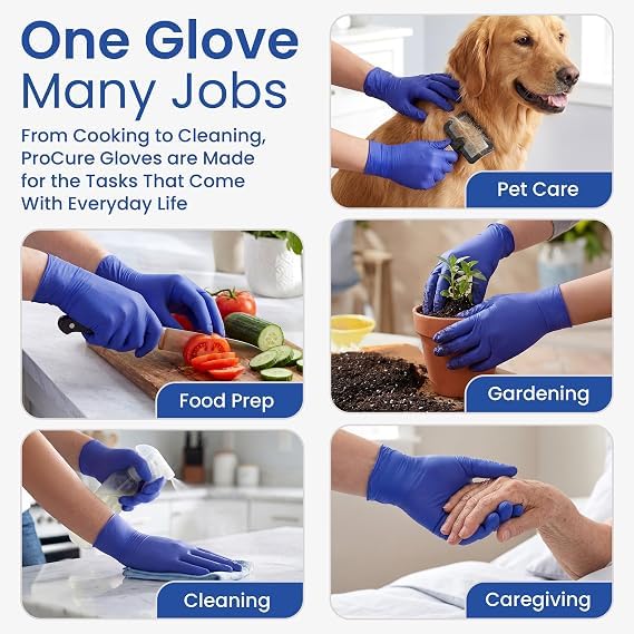 Ambidextrous nitrile exam gloves 200 count box