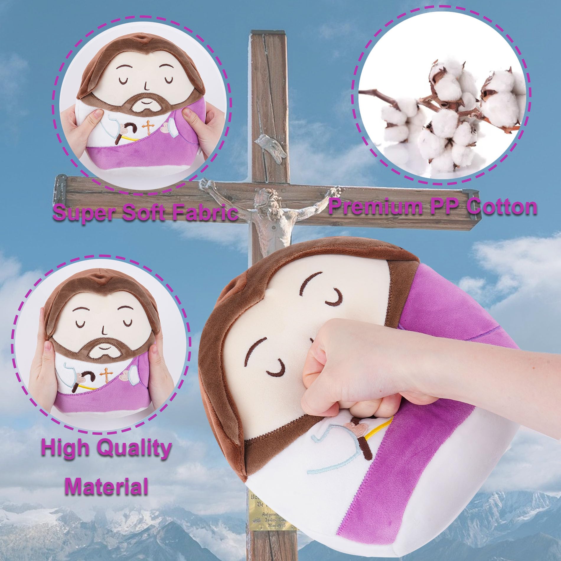 NIUBEHOHO Jesus Plush Pillow decorative sleeping companion