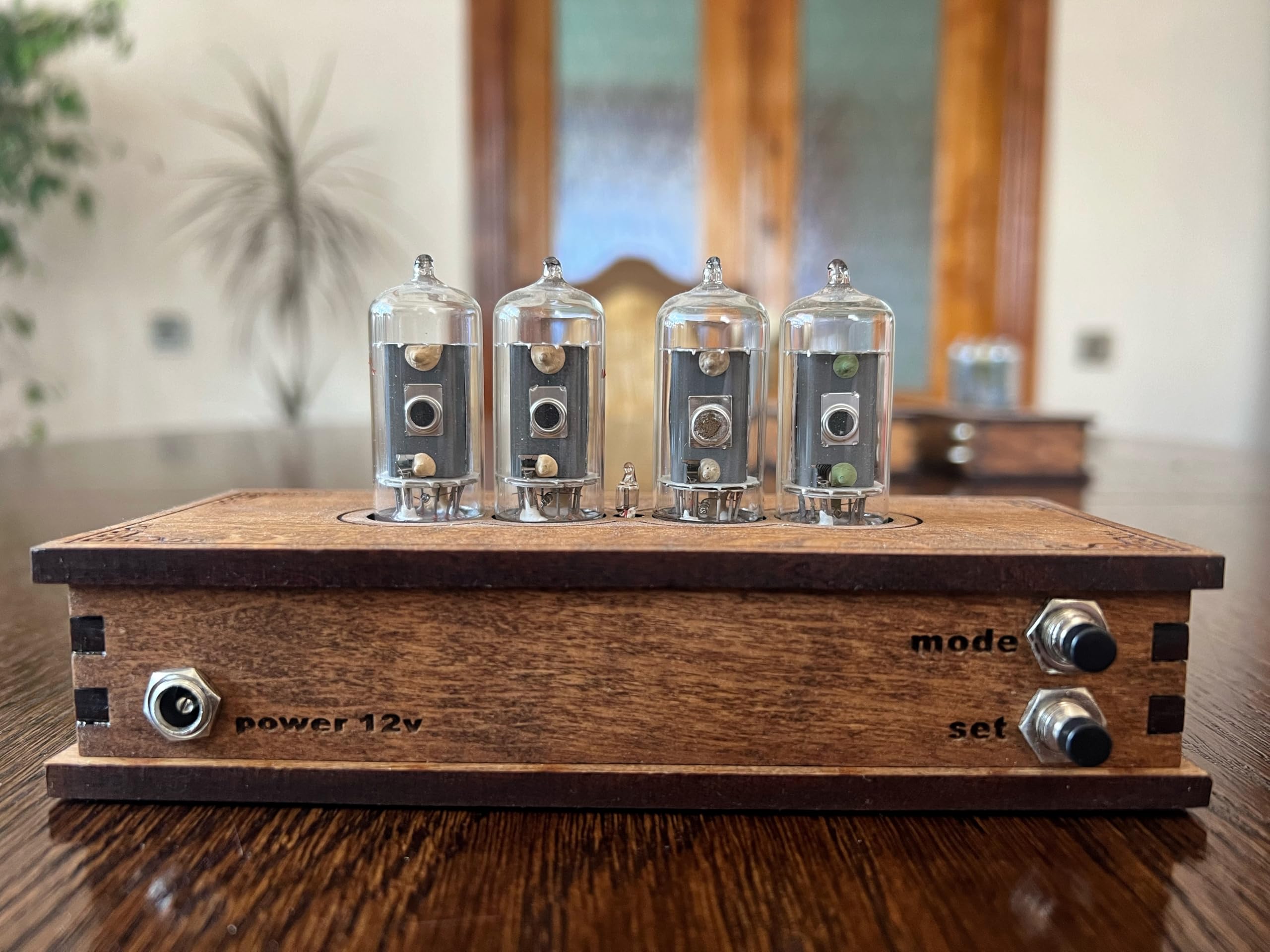 Vintage style nixie clock design for desk decor