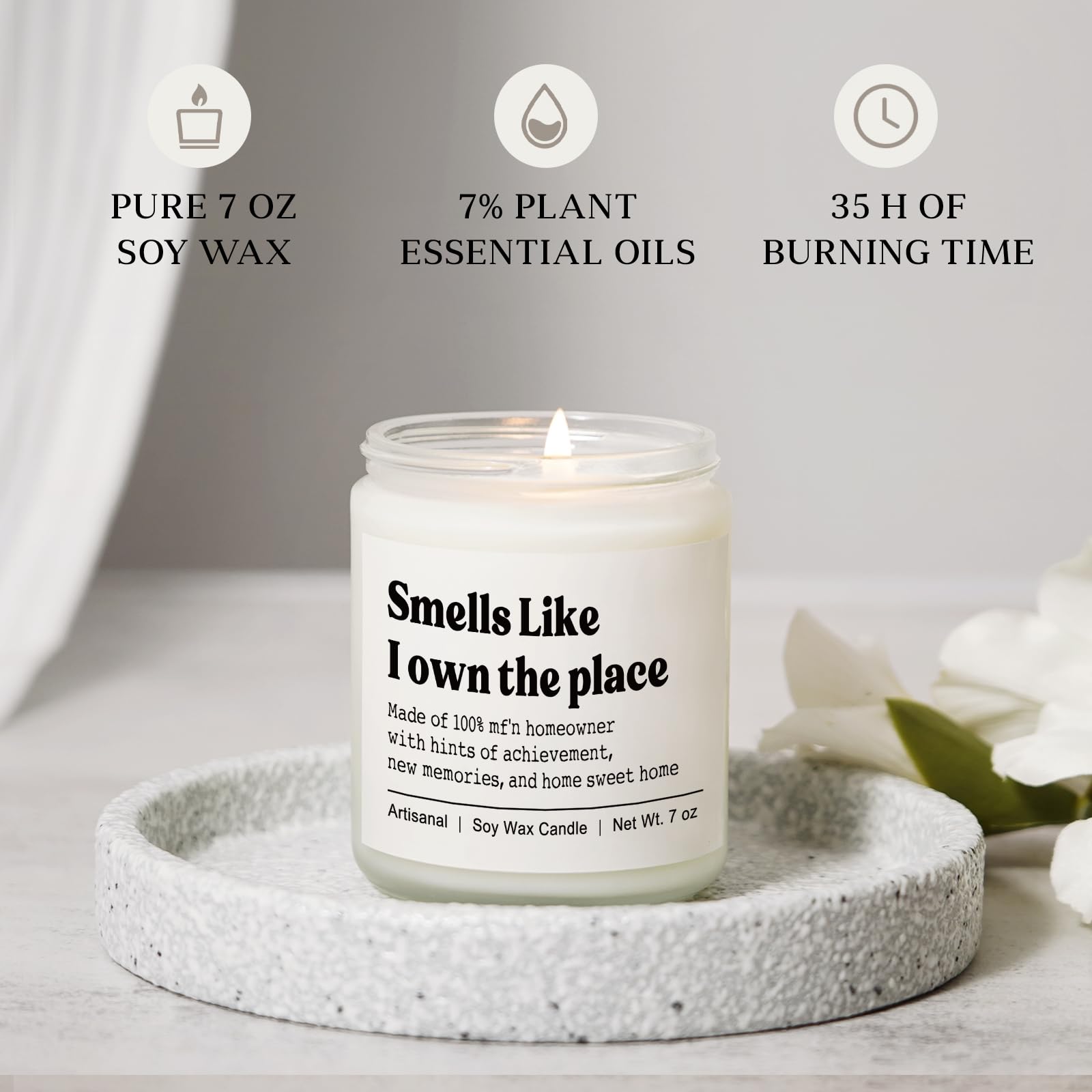 Lavender scented candle promotes relaxation