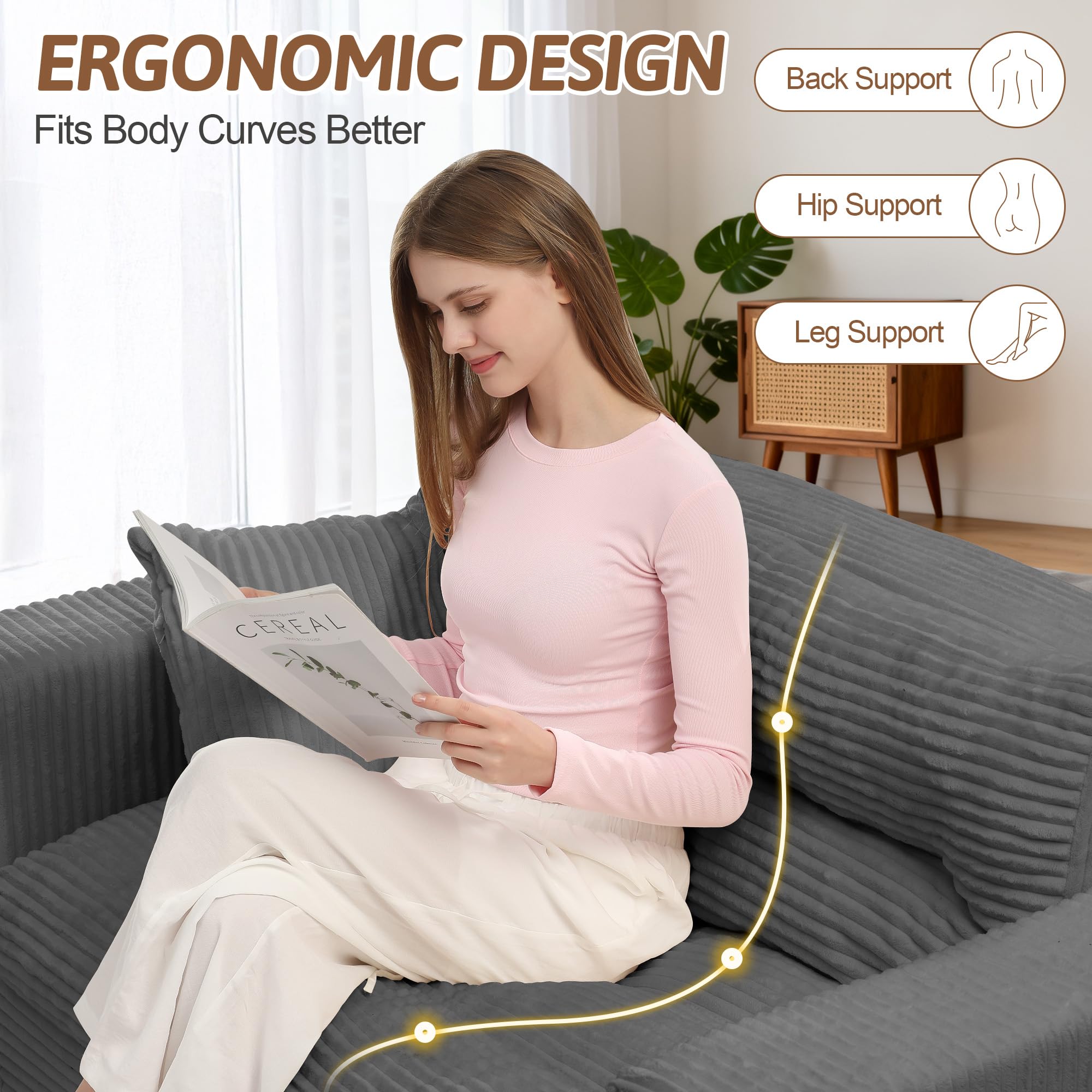 NLDD Corduroy fabric upholstery on sofa bed