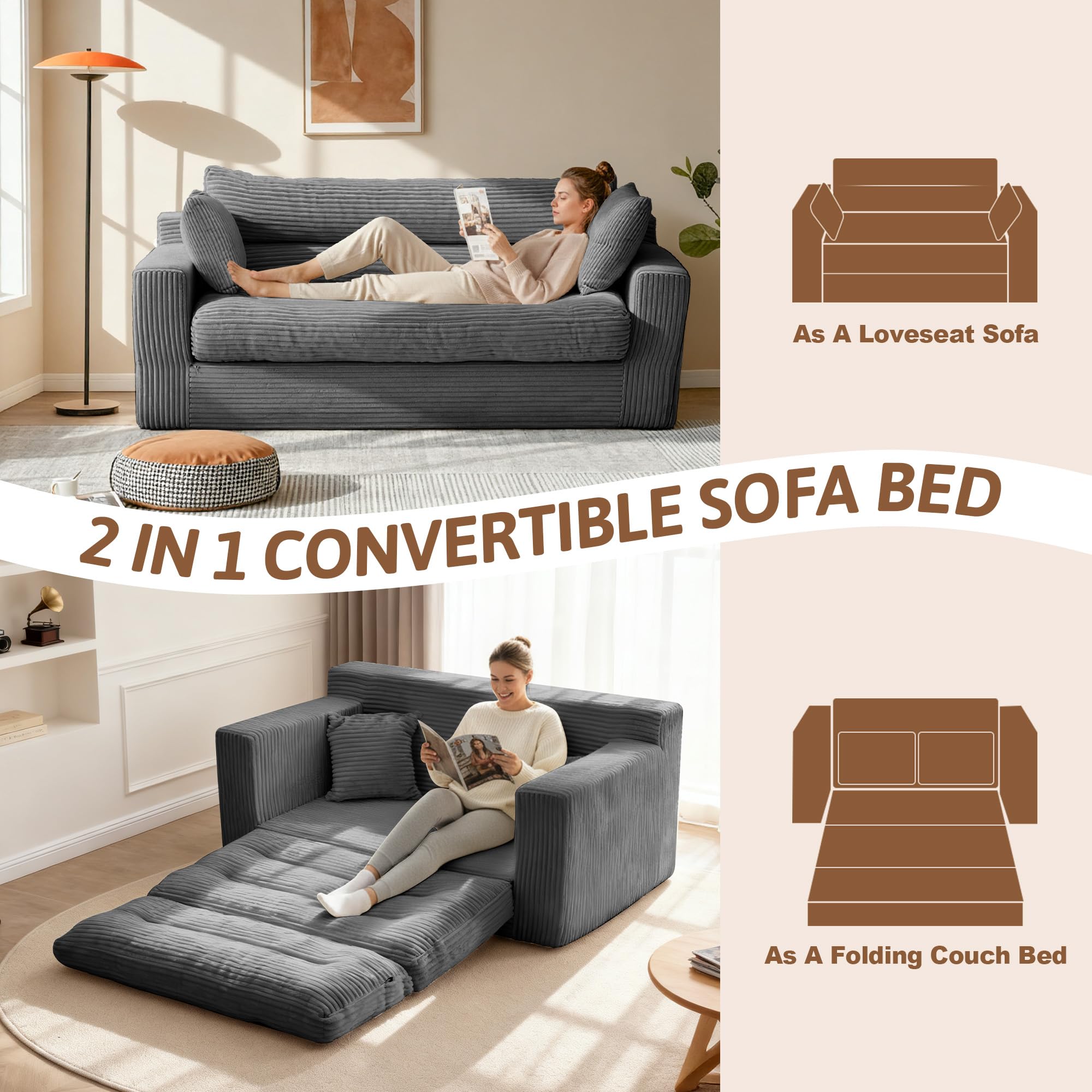 NLDD Loveseat convertible design for living room