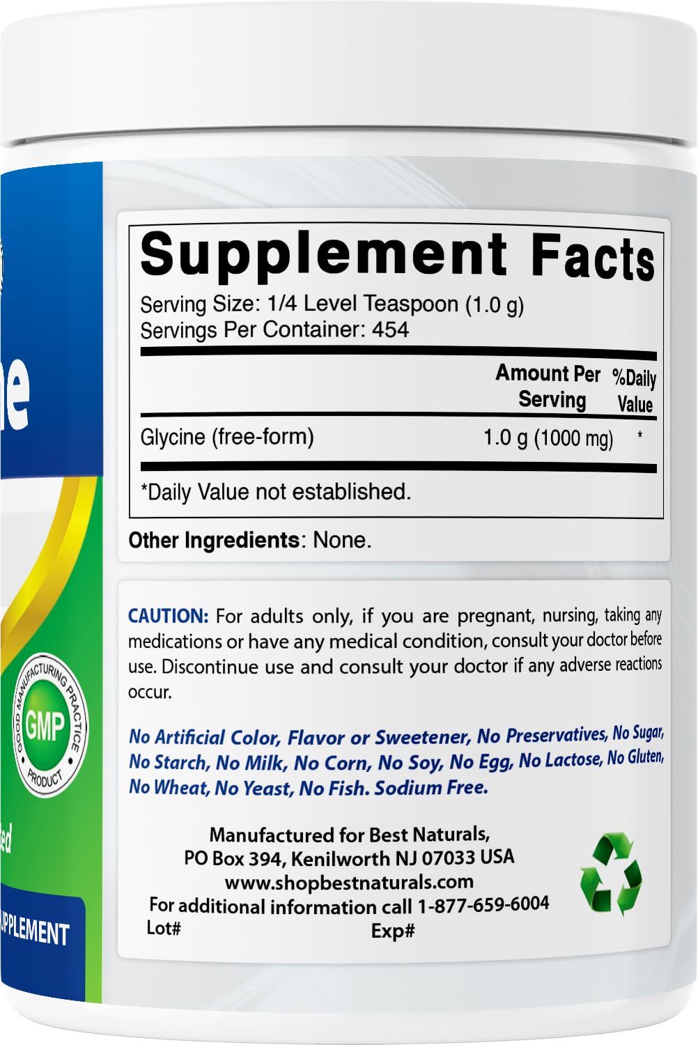 No artificial color flavor or sweetener claim on packaging