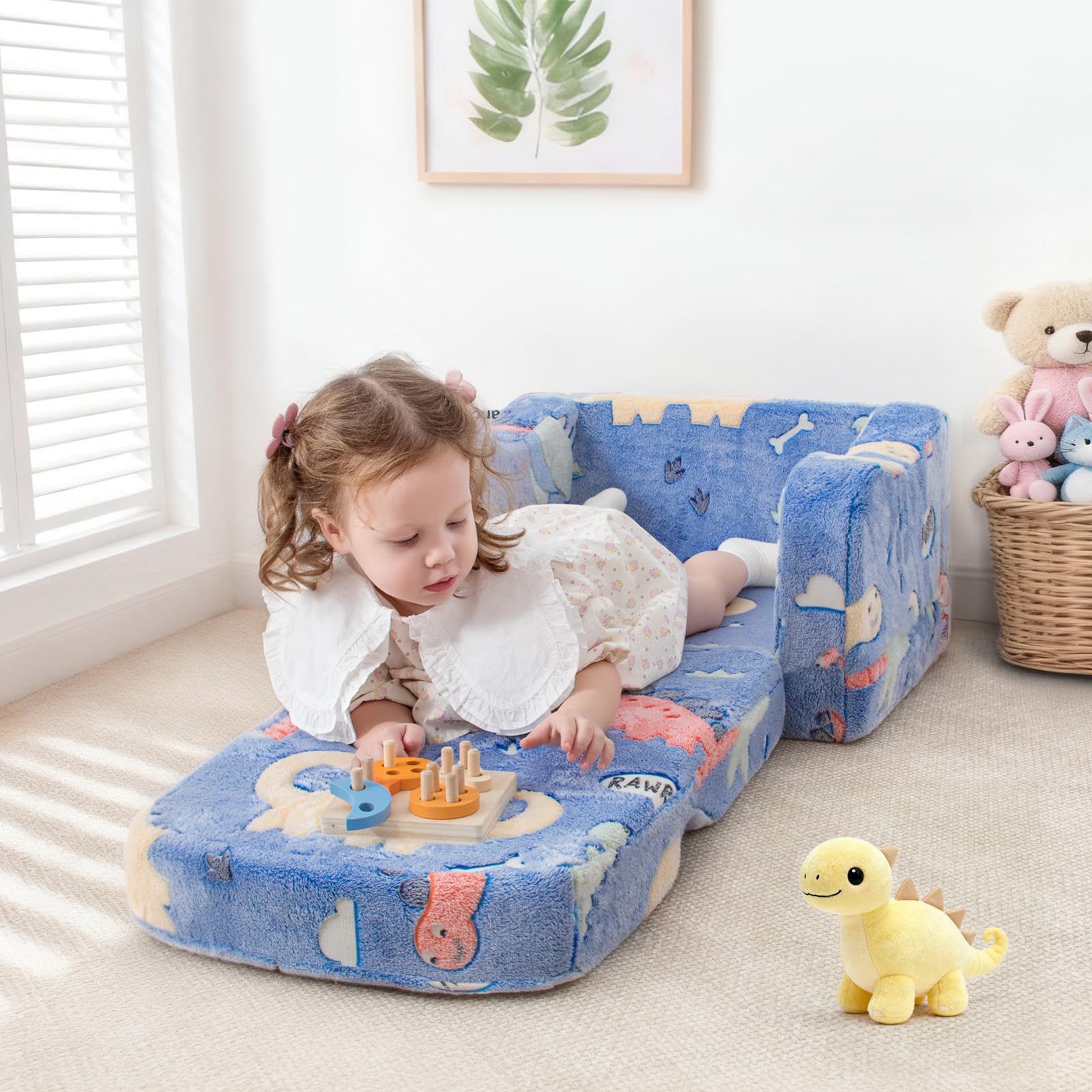 patterned kids seating for bedrooms and playrooms