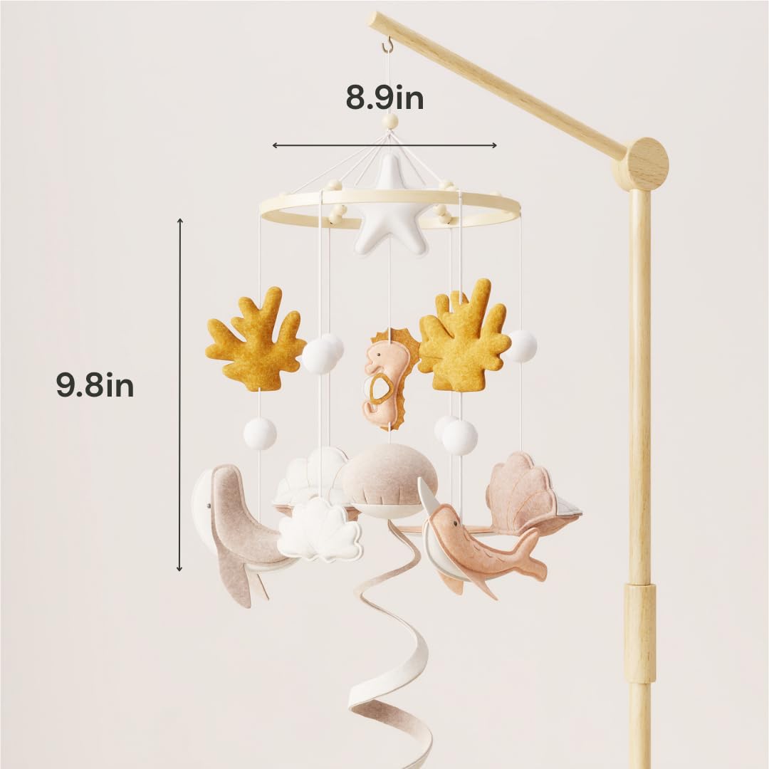 No batteries or lights design in Lanttoe baby mobile