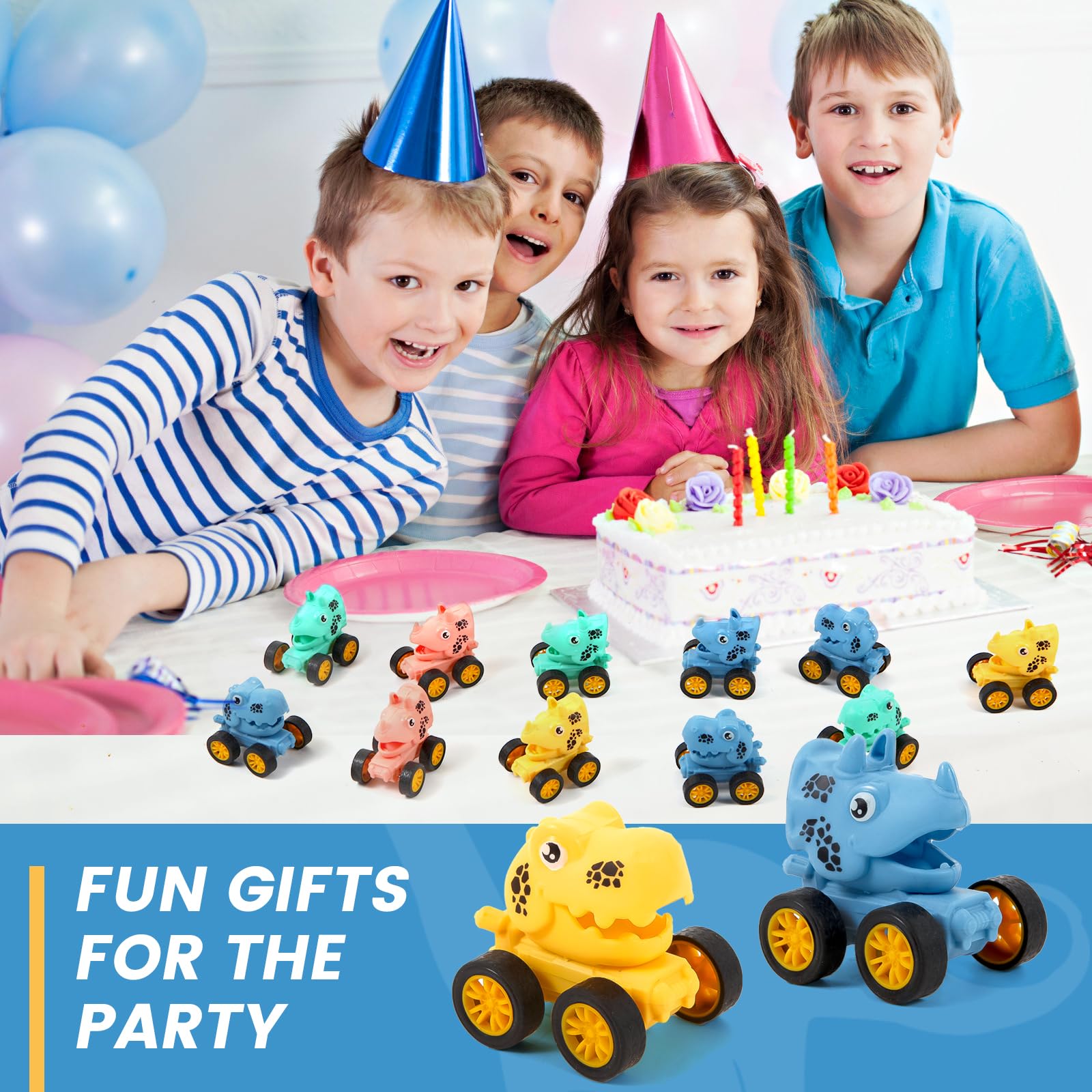 Small hand friendly dinosaur toy suitable for party favors