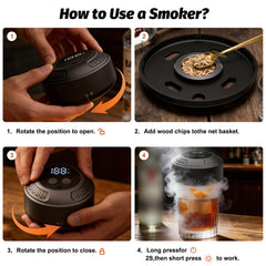 No flame electric smoker built in lighter