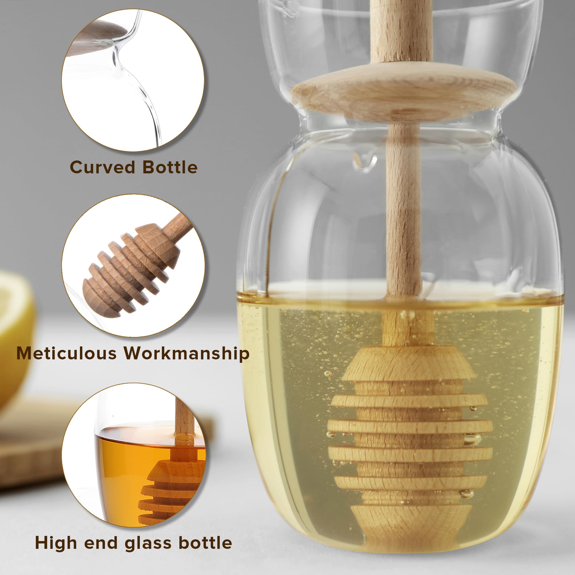 Compact honey jar ideal for gifting and table use
