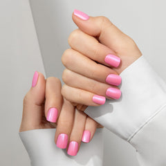 No Glue Mani press-on nail kit components prep pad file
