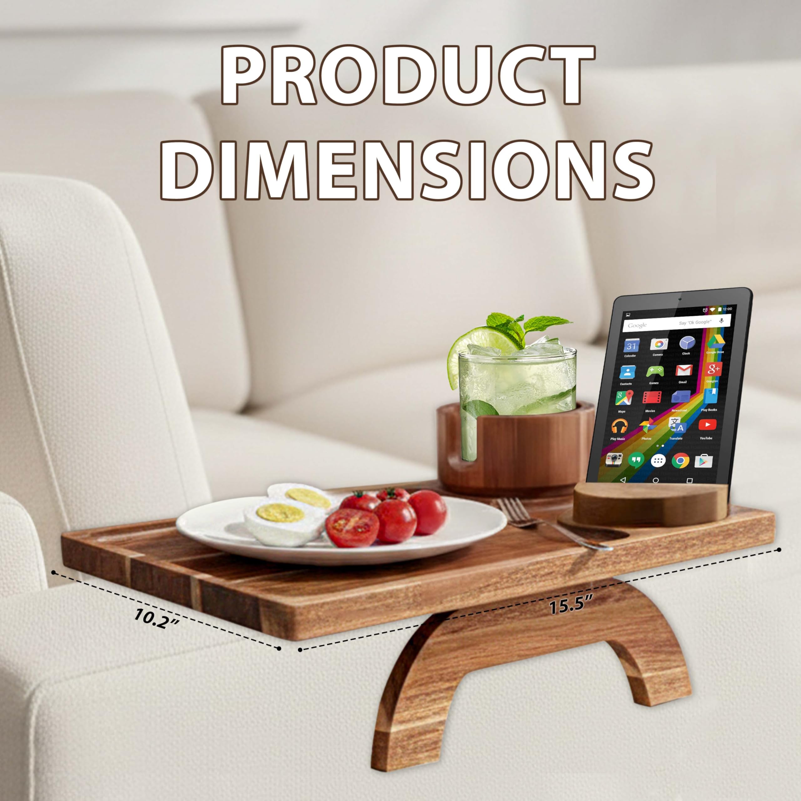 Durable solid acacia wood finish with natural grain