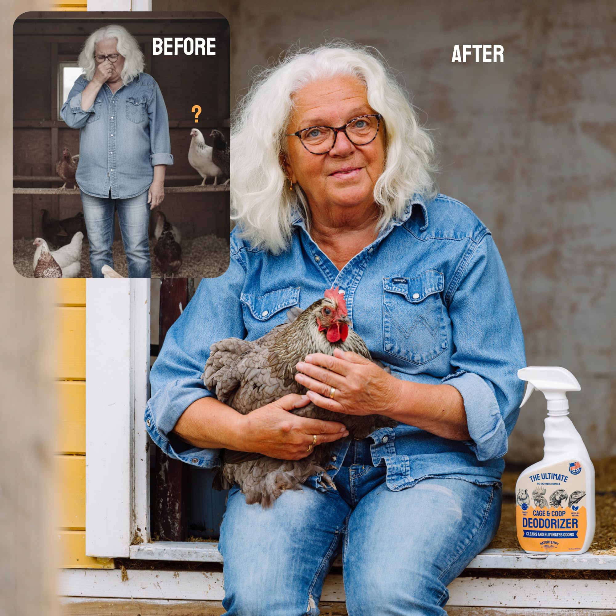 Enzymatic cleaner for chicken coop surfaces