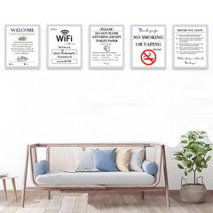 No Smoking or Vaping sign for home rental