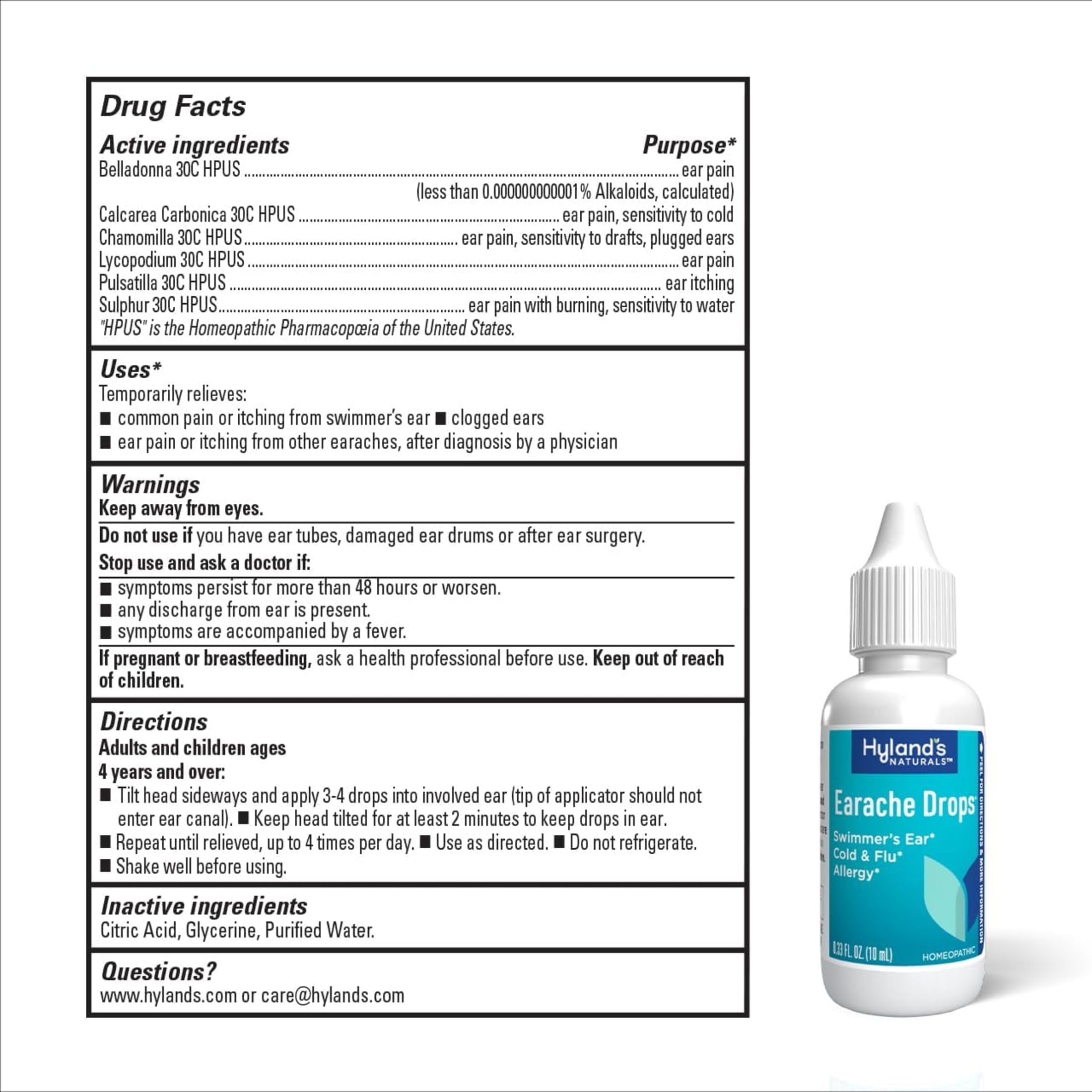Relief for cold flu and allergy related earache