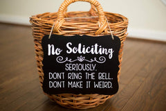8x10 No Soliciting Sign displayed for home or office decor