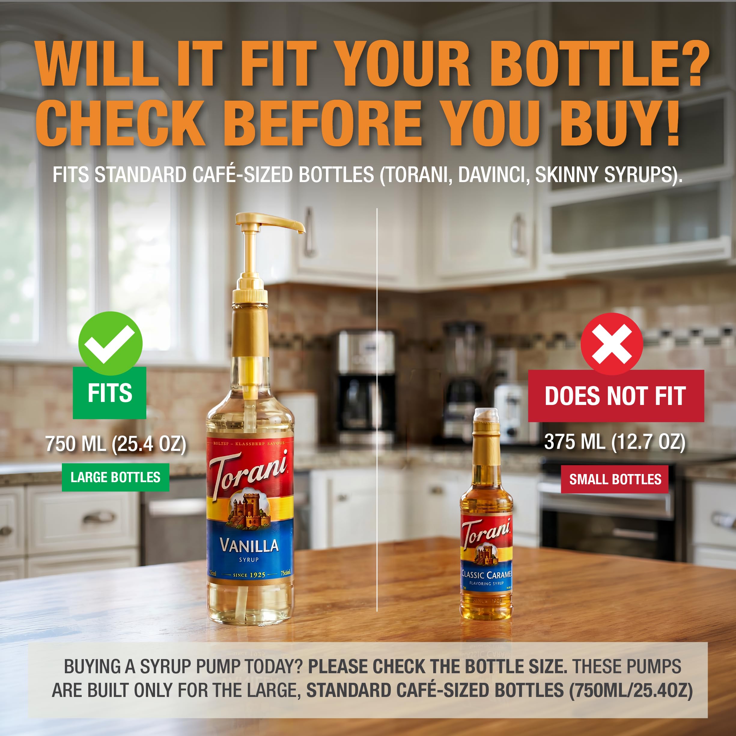 Quarter-ounce (0.25 oz) syrup pump dispensing for beverages