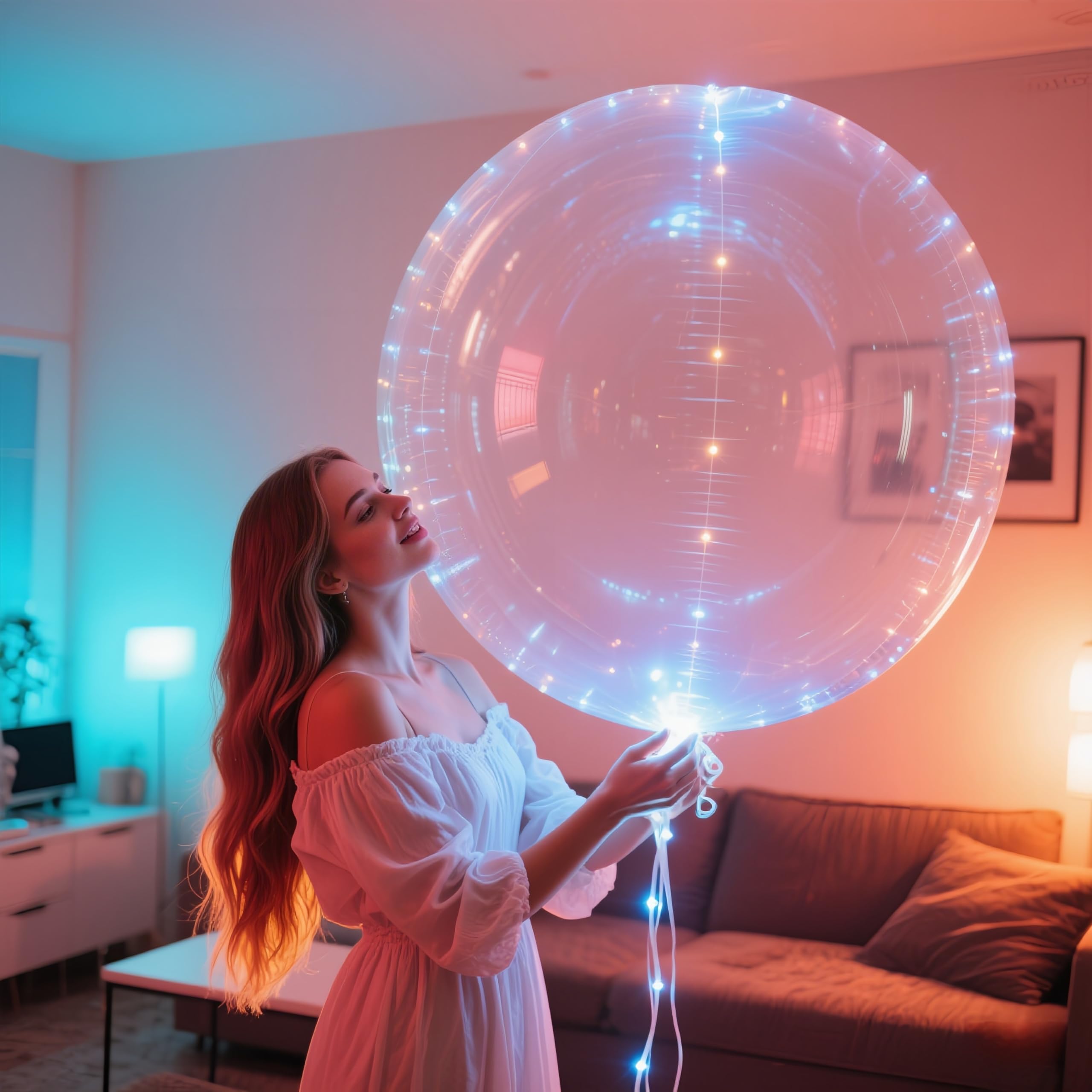 No stretch needed TPU bubble balloons