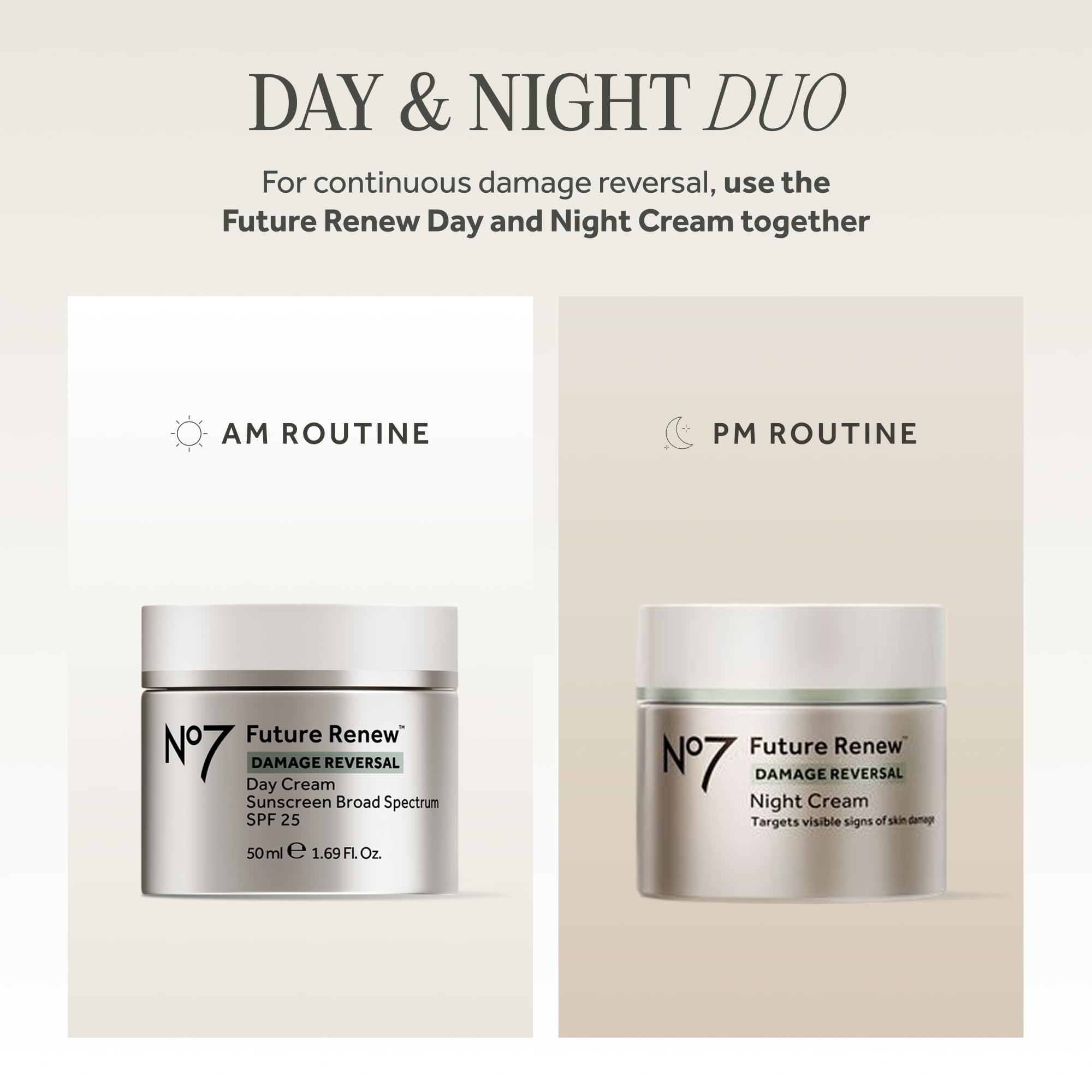 No7 damage reversal skincare product box