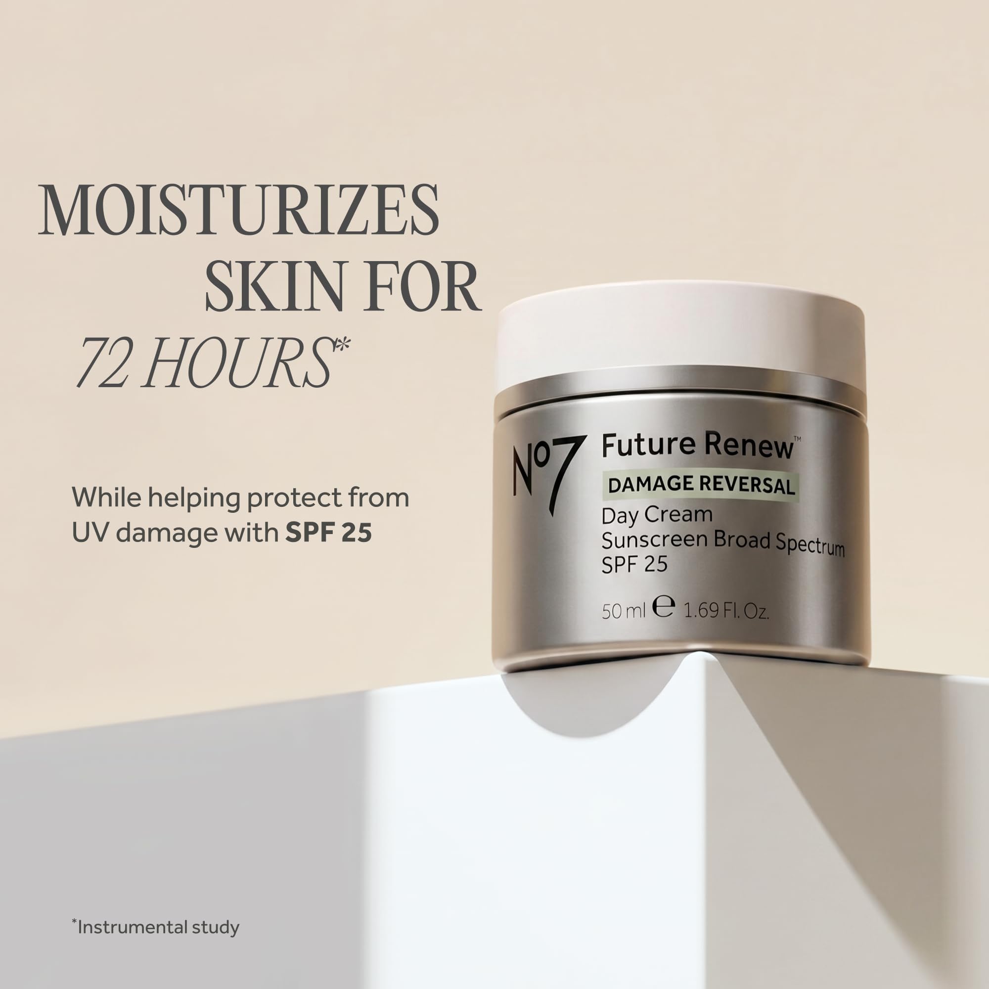 No7 SPF 25 face moisturizer packaging