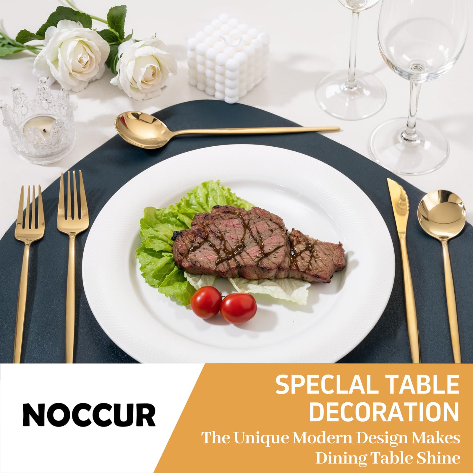 NOCCUR tea spoons in gold silverware set