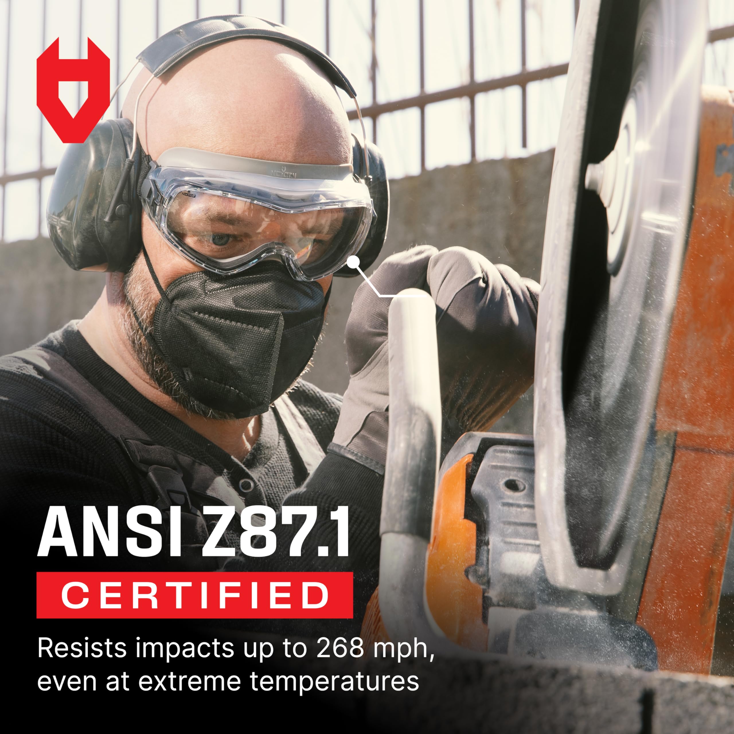 Indoor and outdoor use lab safety goggles