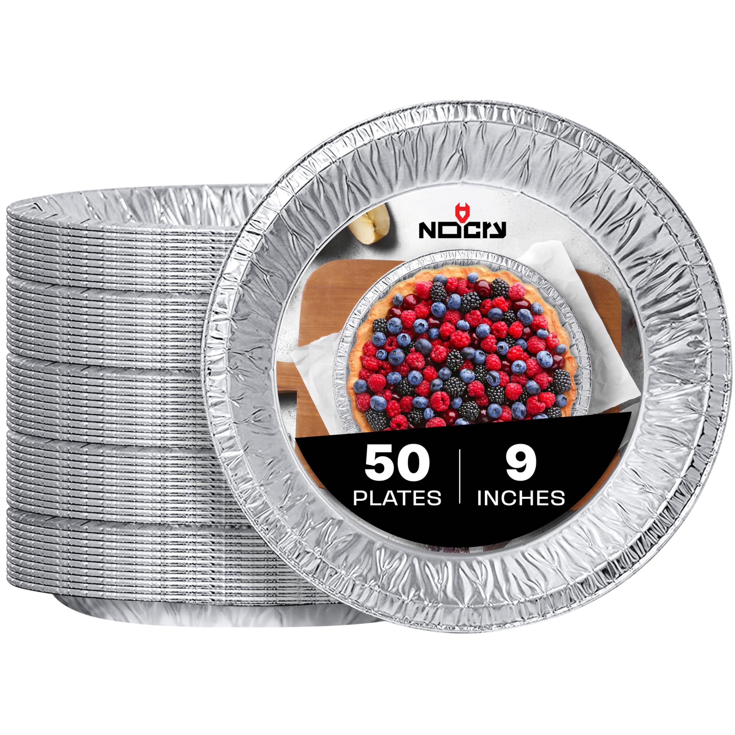 NoCry premium disposable pie pans 9 inch 50 pack packaging