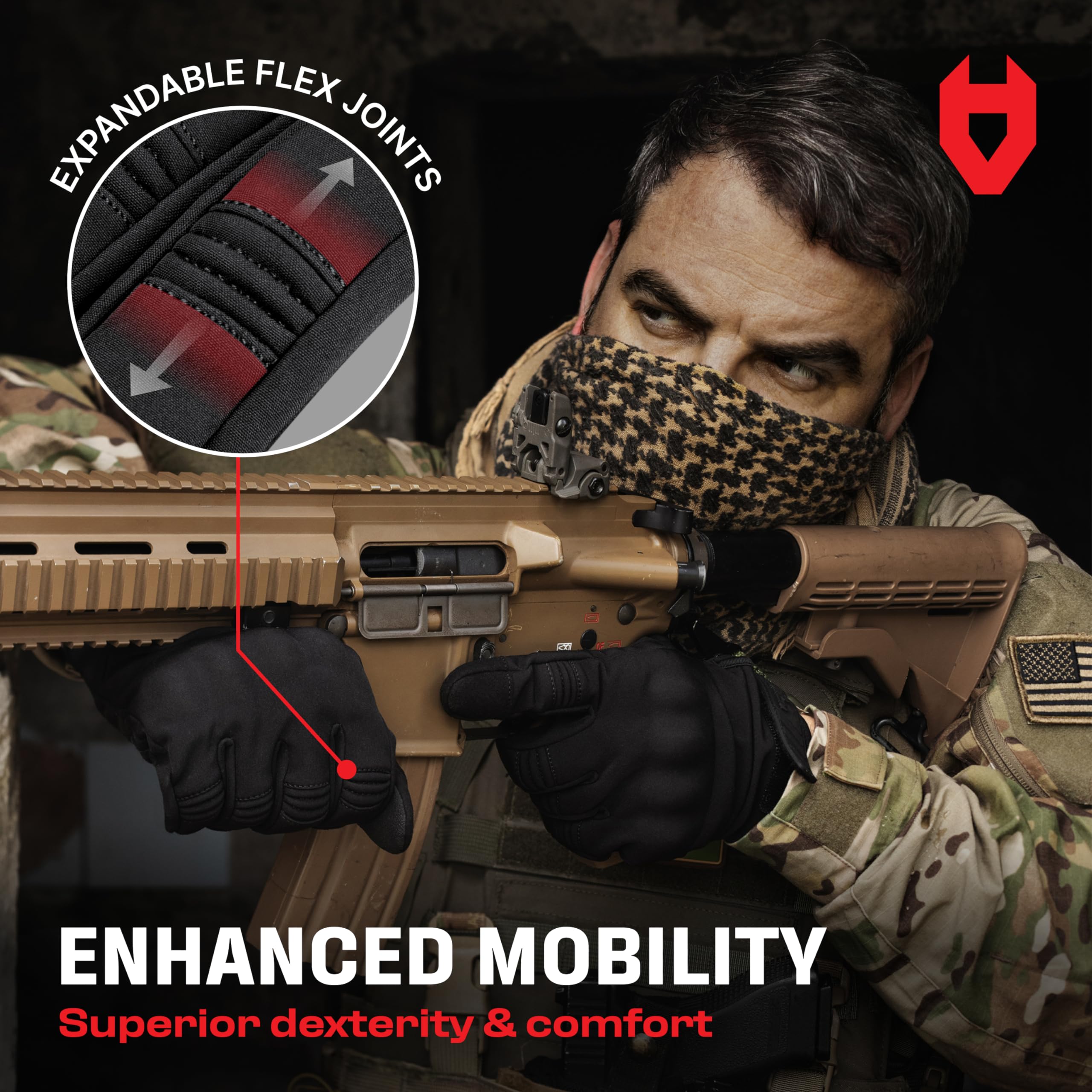 Reinforced palm and fingertips with nylon stitching