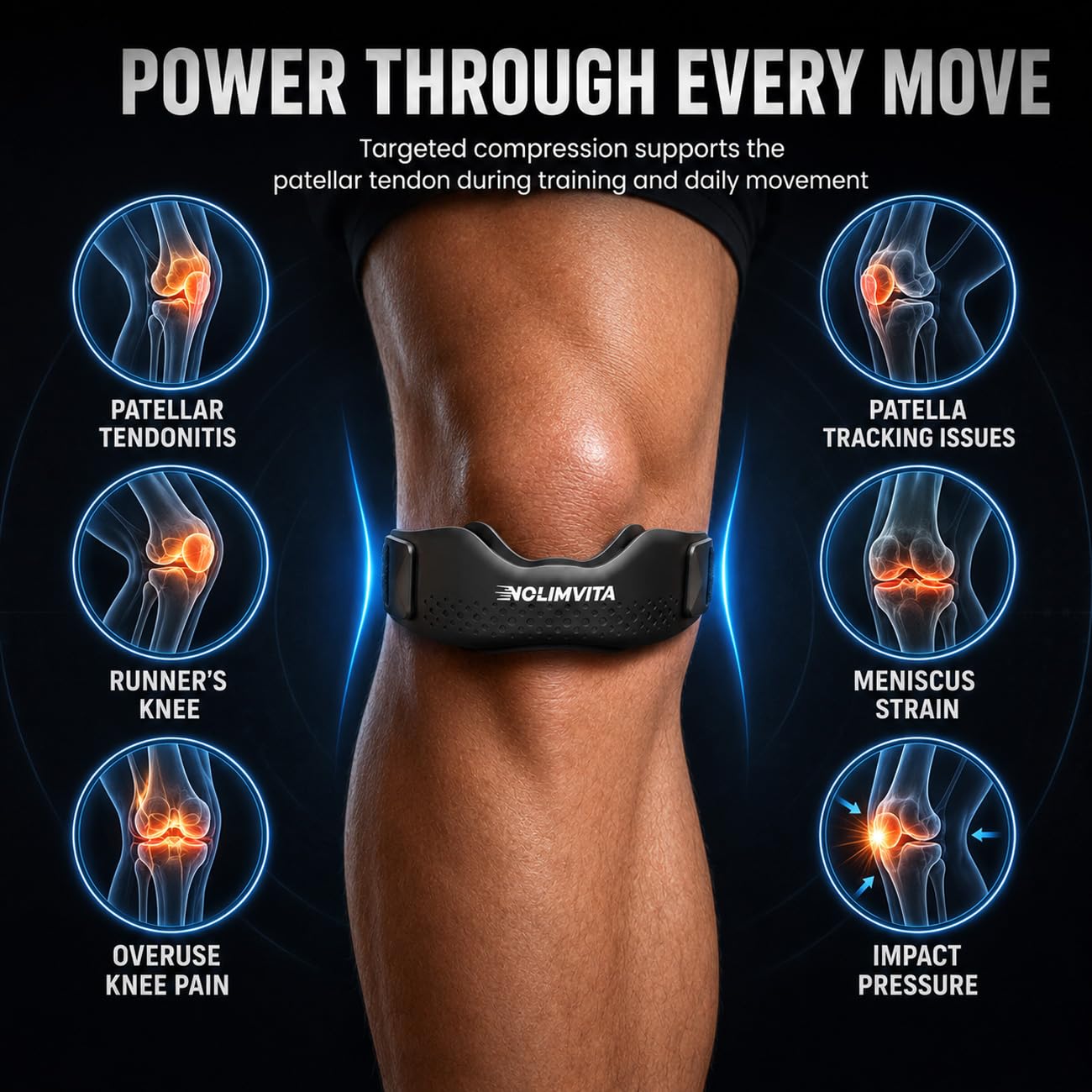 Nolimvita knee brace worn for knee support