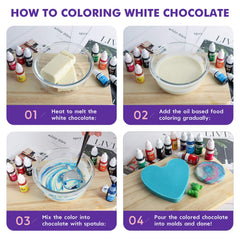 Oil based coloring set for candy melts 10 colors