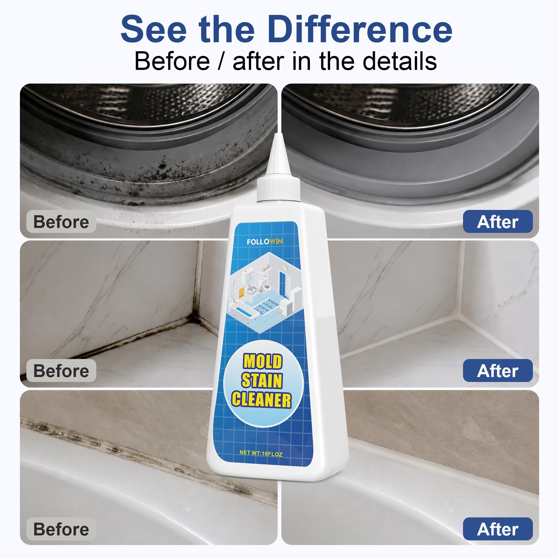 mold and mildew remover gel for washing machine seal