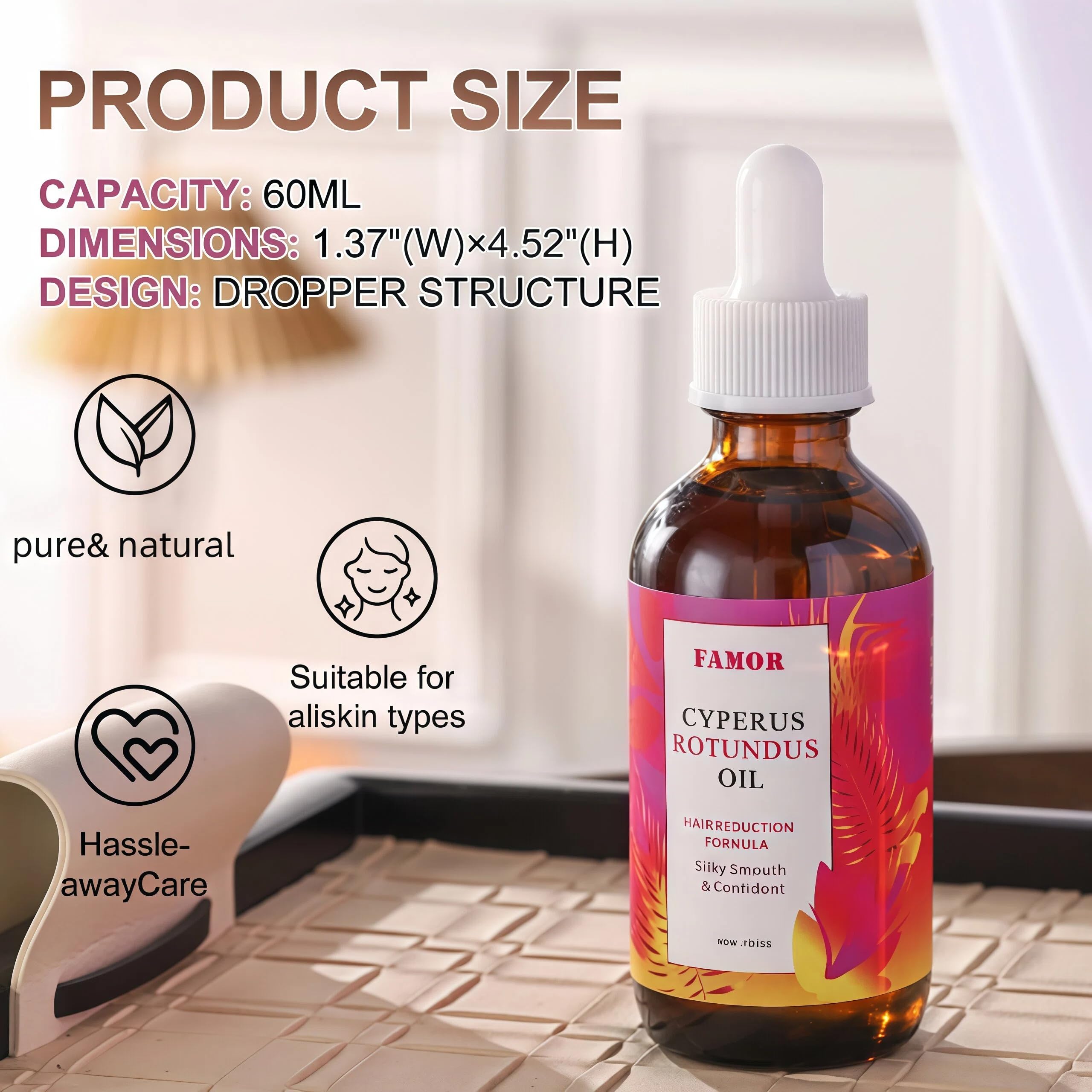 Hair reduction oil for all skin types