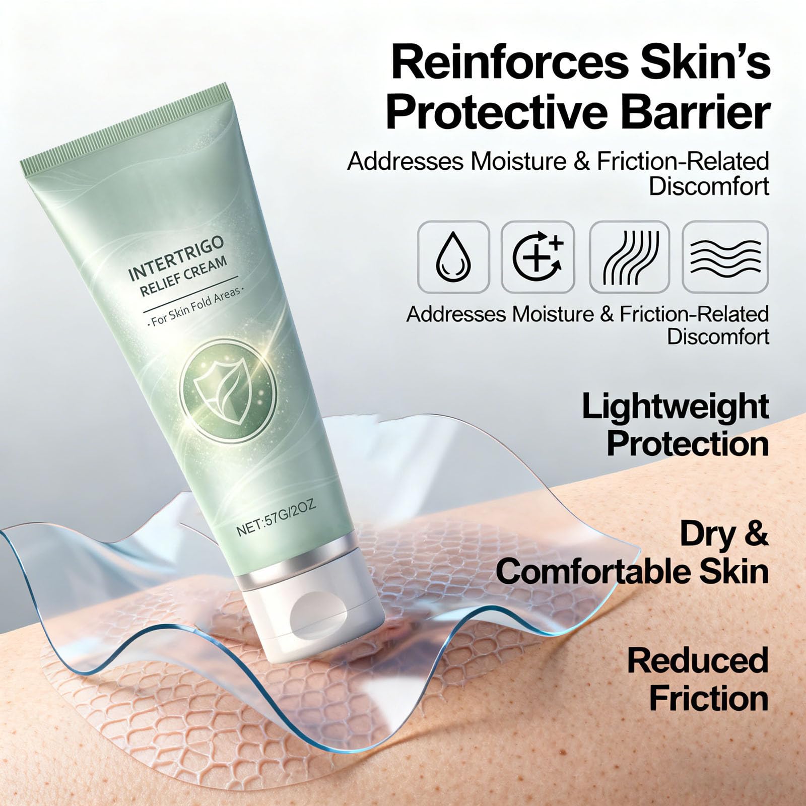 Pack of 2 Intertrigo Cream for skin folds packaging