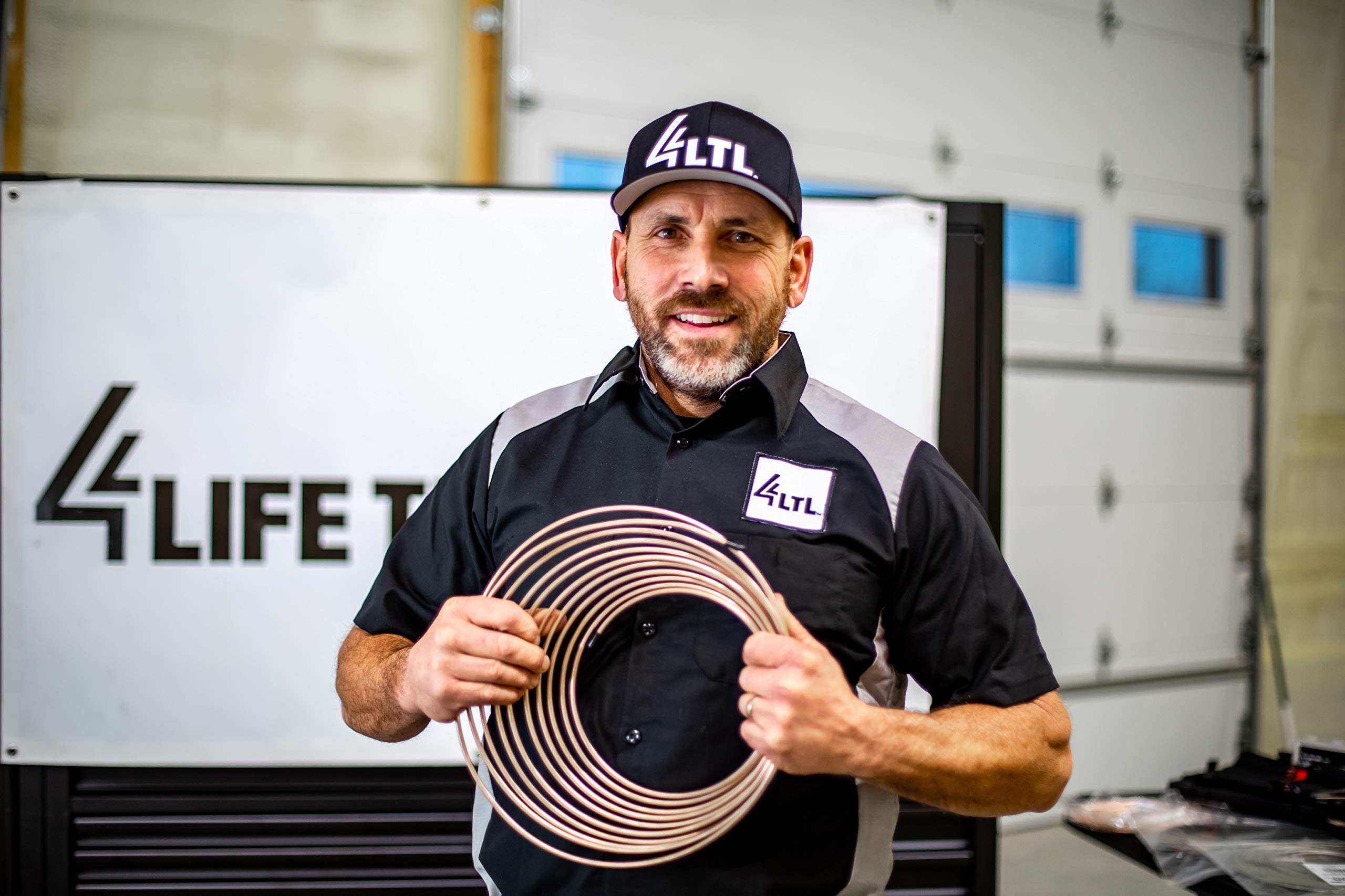copper nickel brake line coil ready for installation image