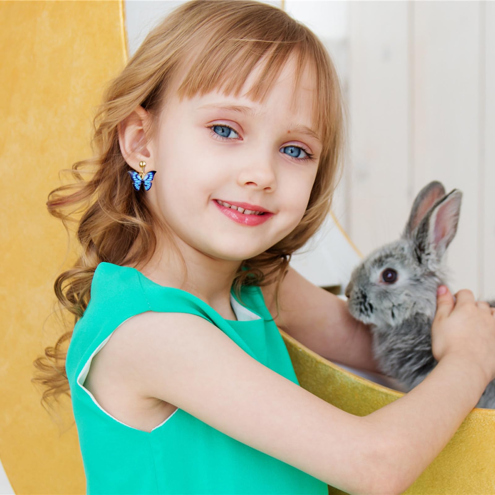 Adjustable copper clip-on earrings for toddlers to preteens