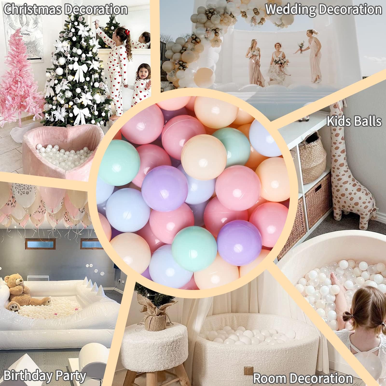 Durable crush-proof ball pit balls for kids