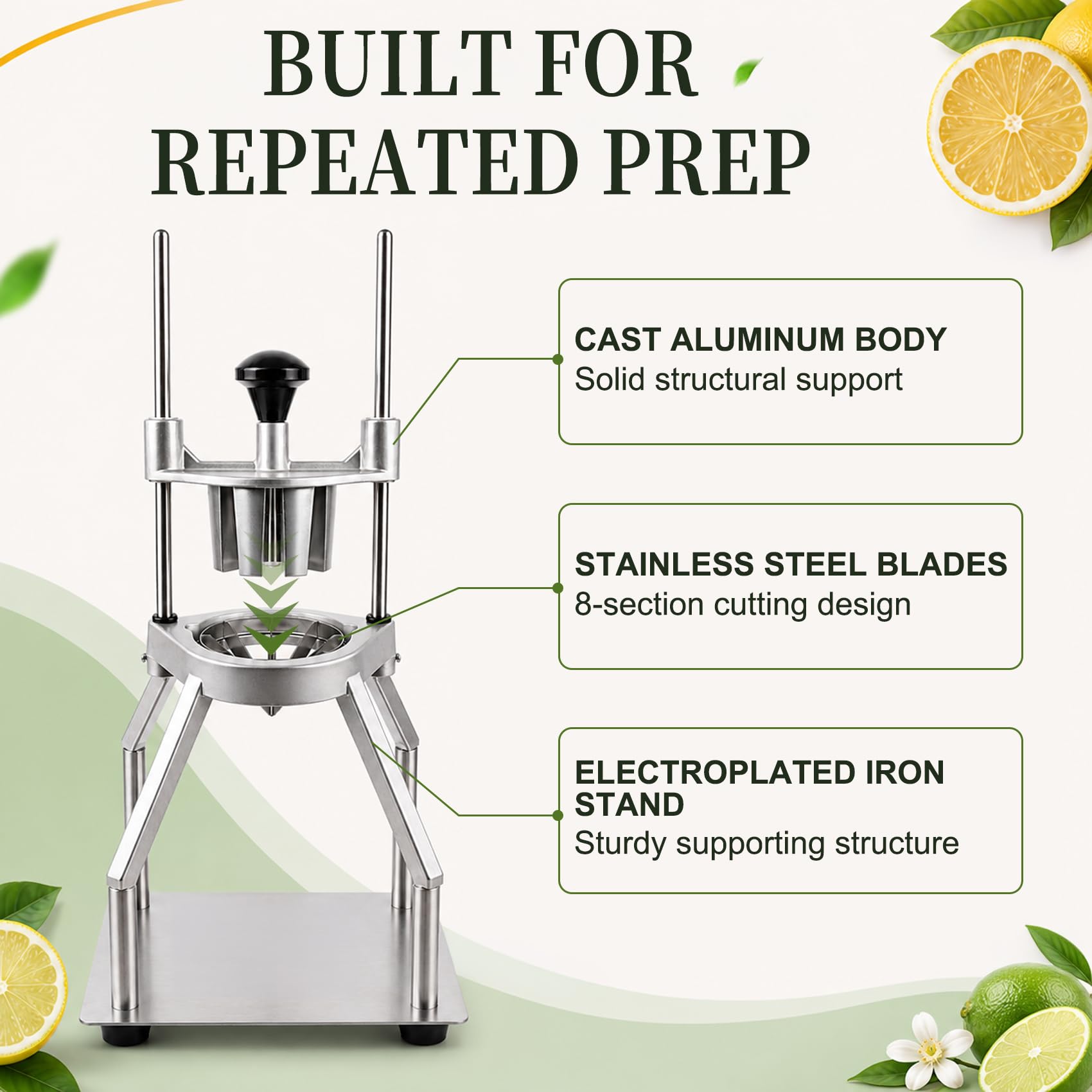 Versatile multi-fruit prep for lemons limes cucumbers