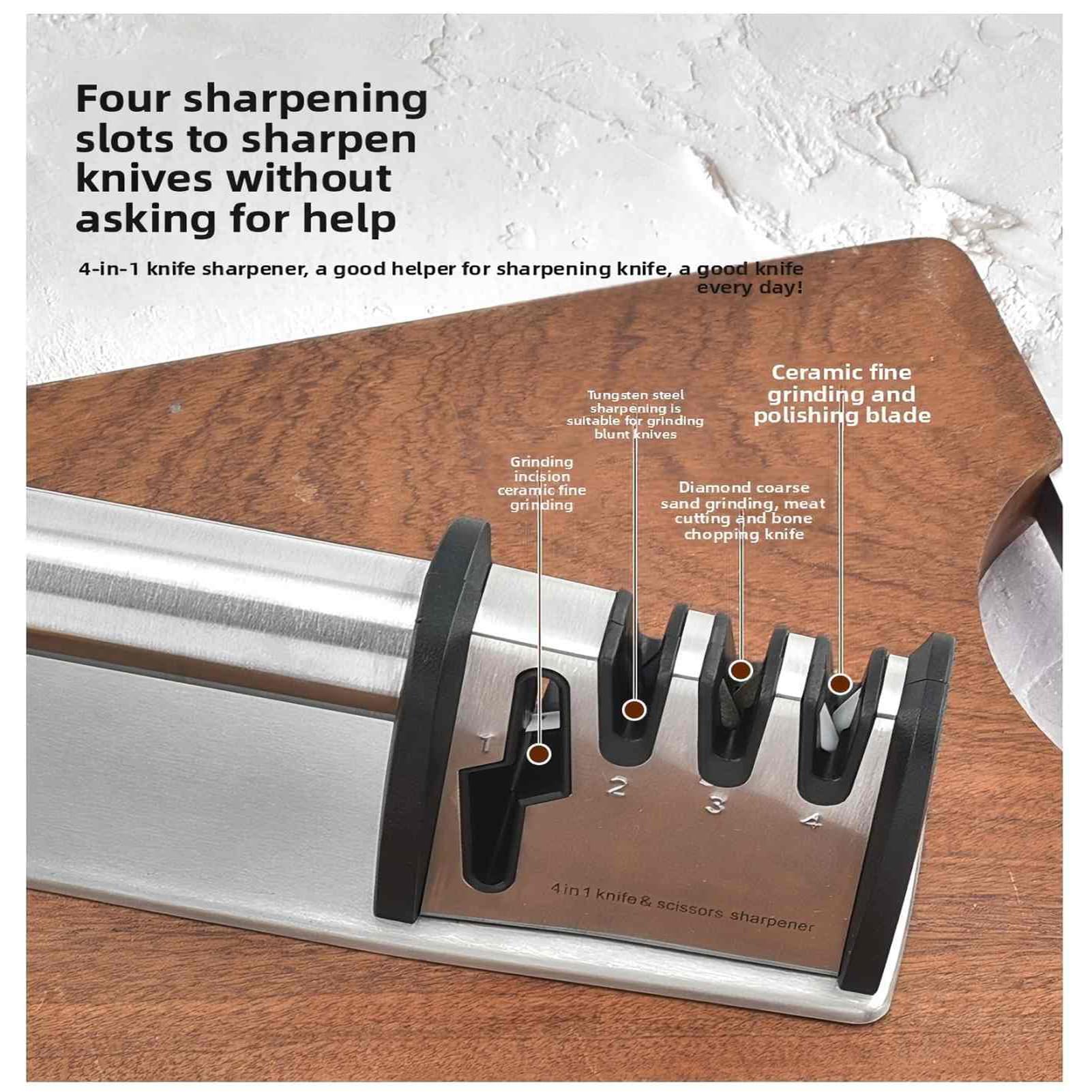 Not suitable for ceramic knives or serrated blades