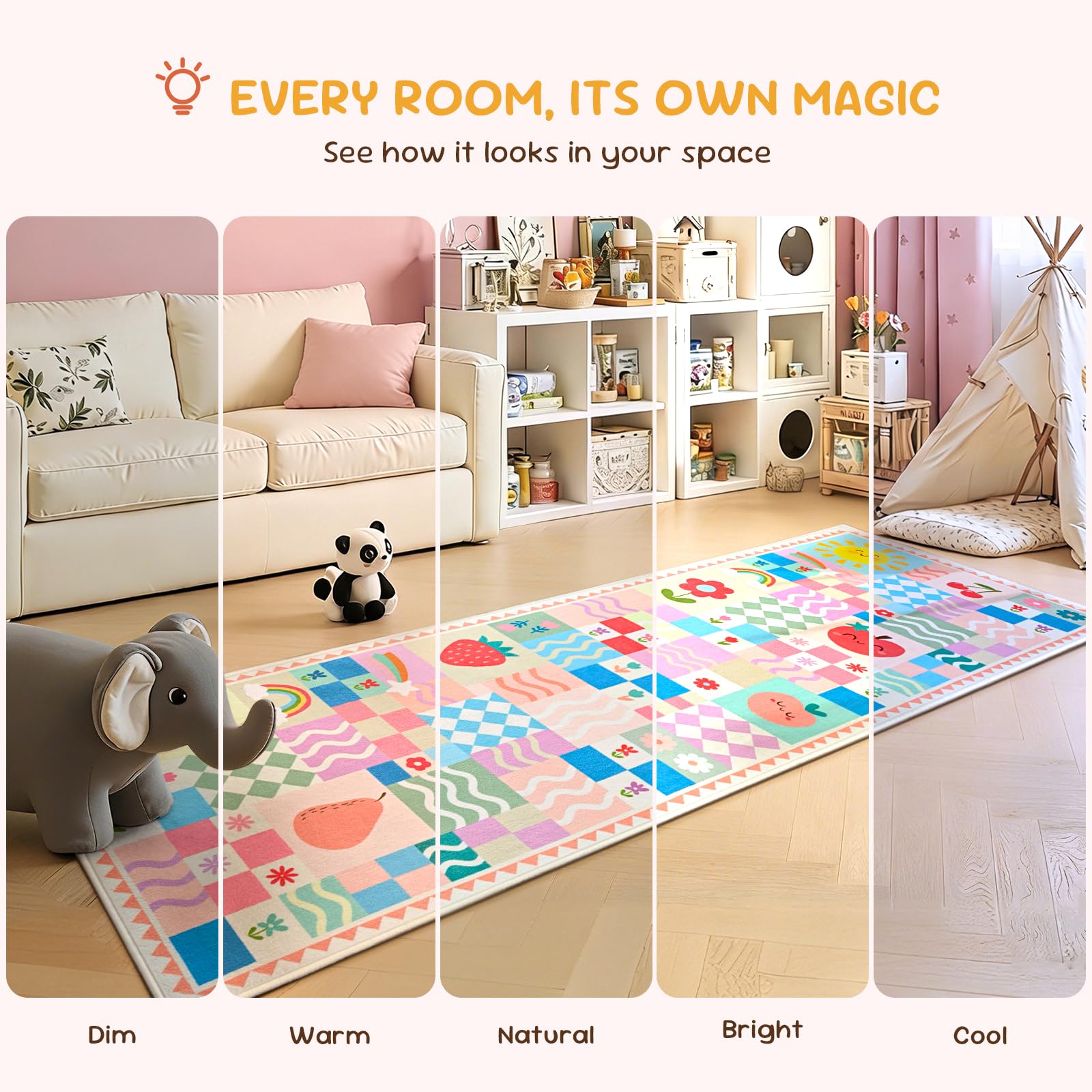 Machine washable rug suitable for spills