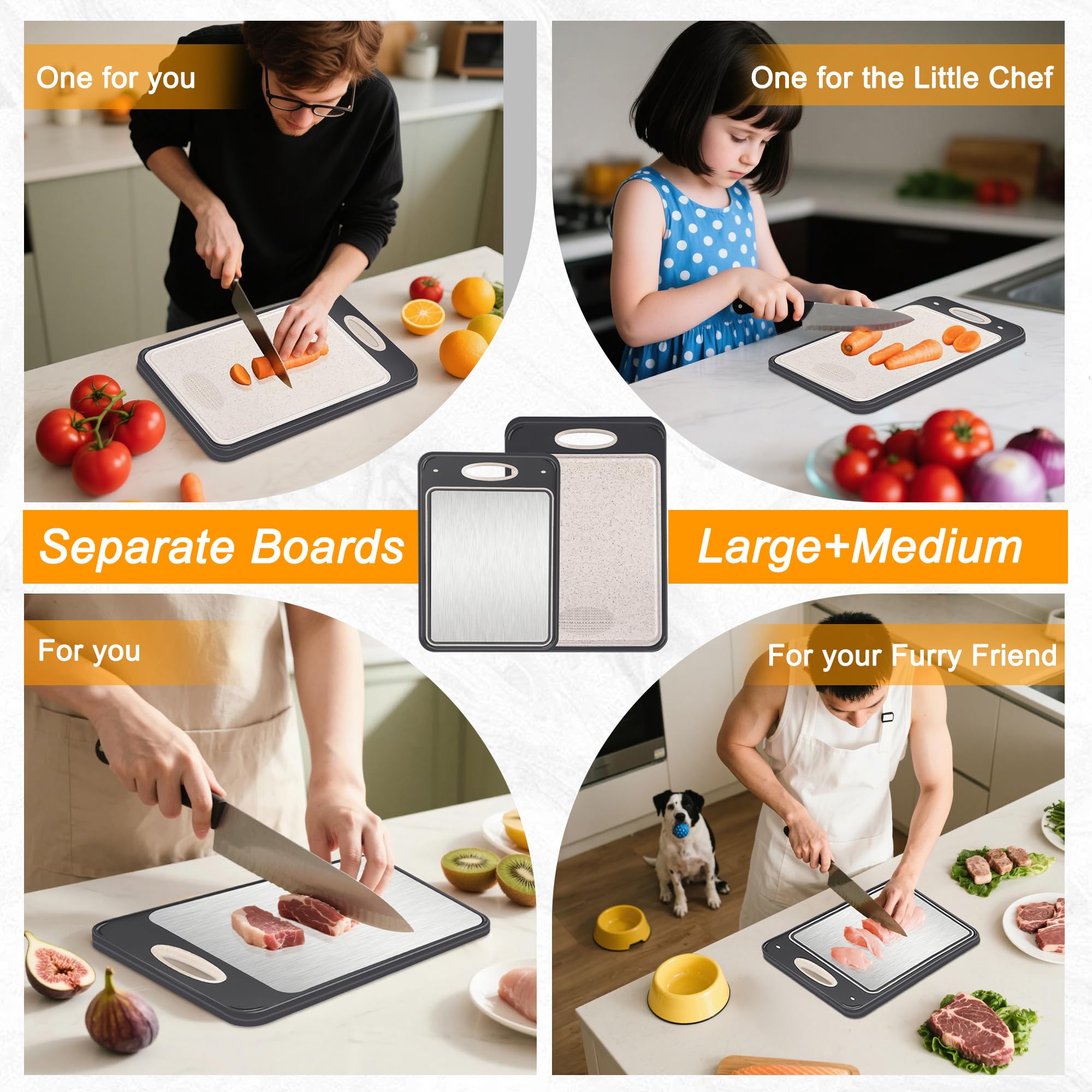 non slip BPA free wheat straw cutting board