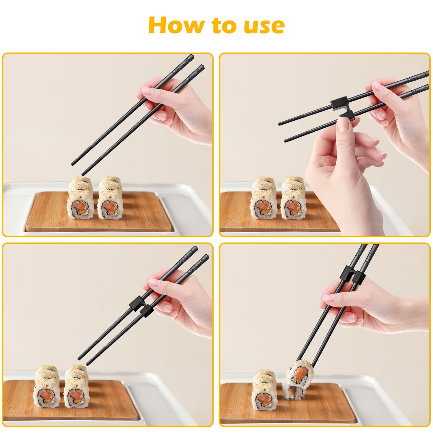 non-slip training chopsticks with textured grips