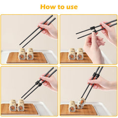 non-slip training chopsticks with textured grips