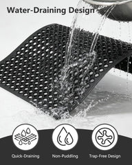 Textured hollow rubber surface for non-slip traction