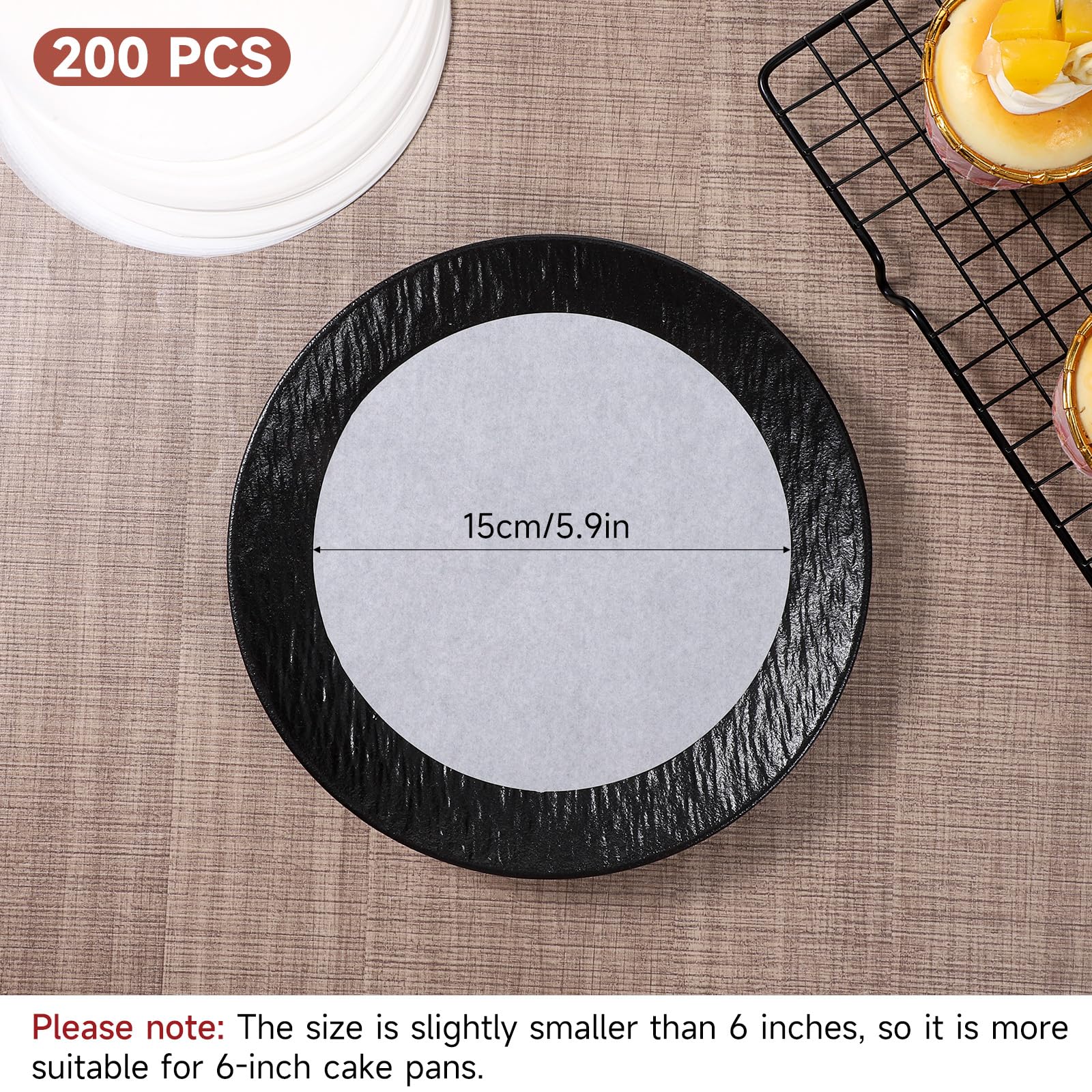 Non-stick parchment rounds for burger patty press
