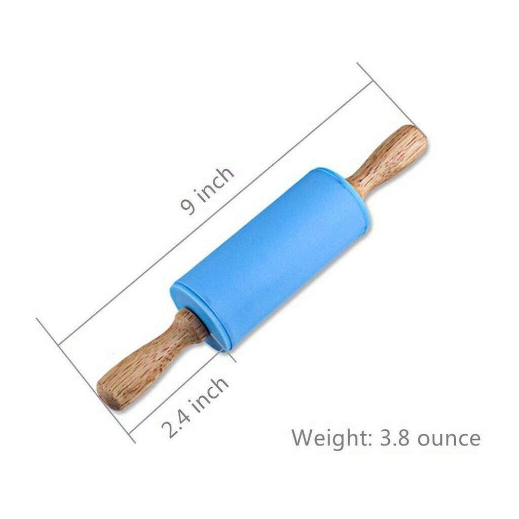 Non-stick silicone rodillo wooden rolling pin