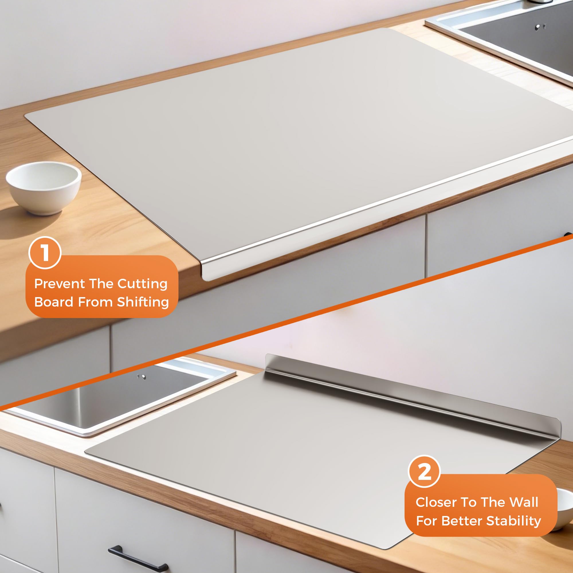 Easy to clean cutting board resists stains and odors