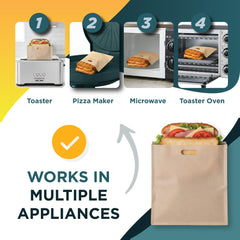 Non-stick toaster bags keeps sandwiches from sticking