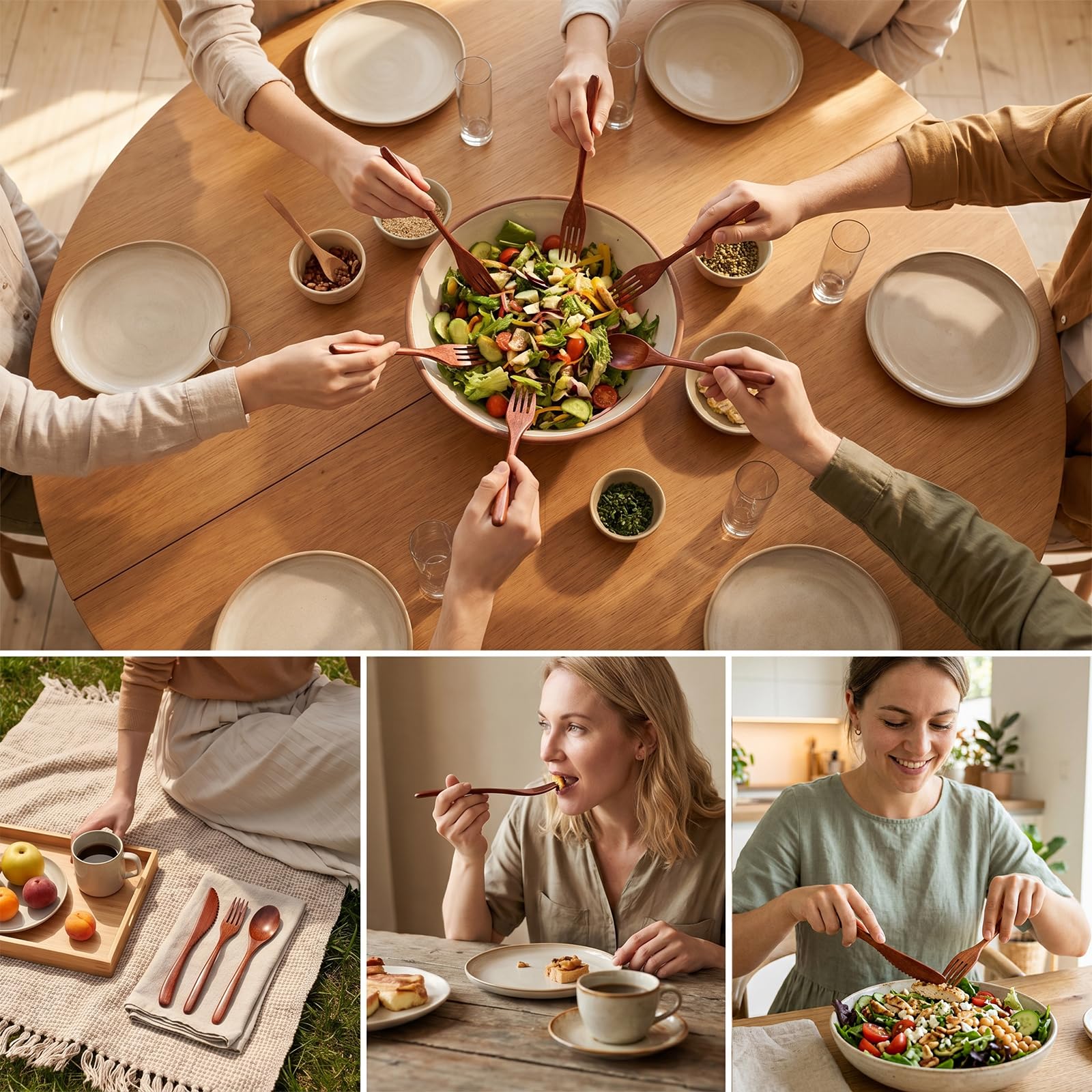eco friendly coating wooden utensils non-toxic and food safe
