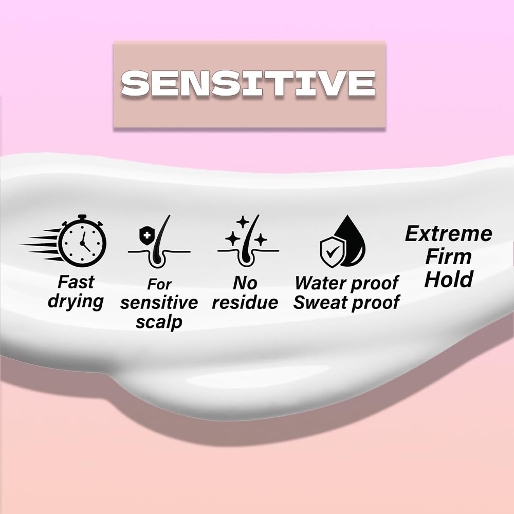 Non-toxic latex-free lace wig adhesive for sensitive skin