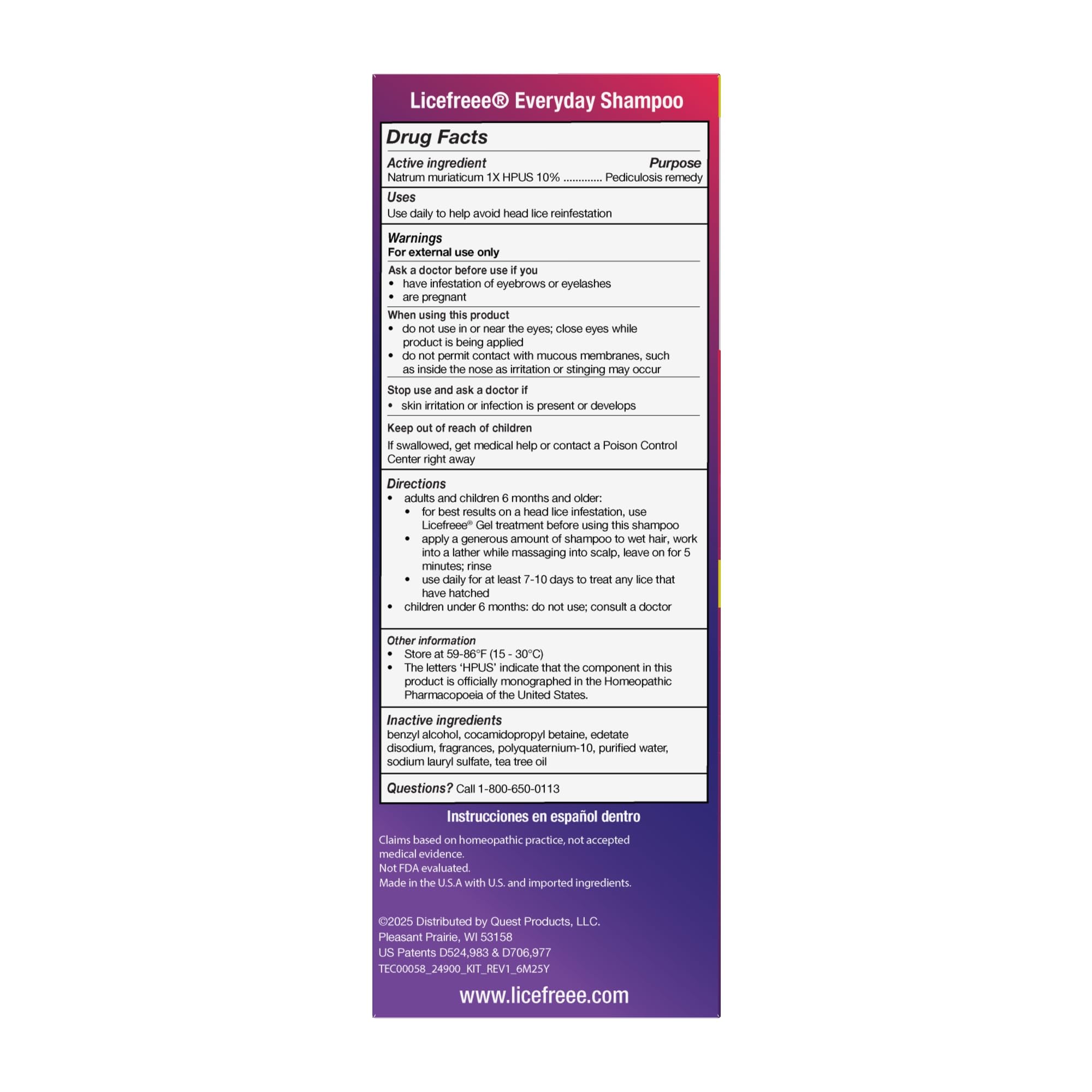 Safe non-toxic lice treatment for children 6 months and older